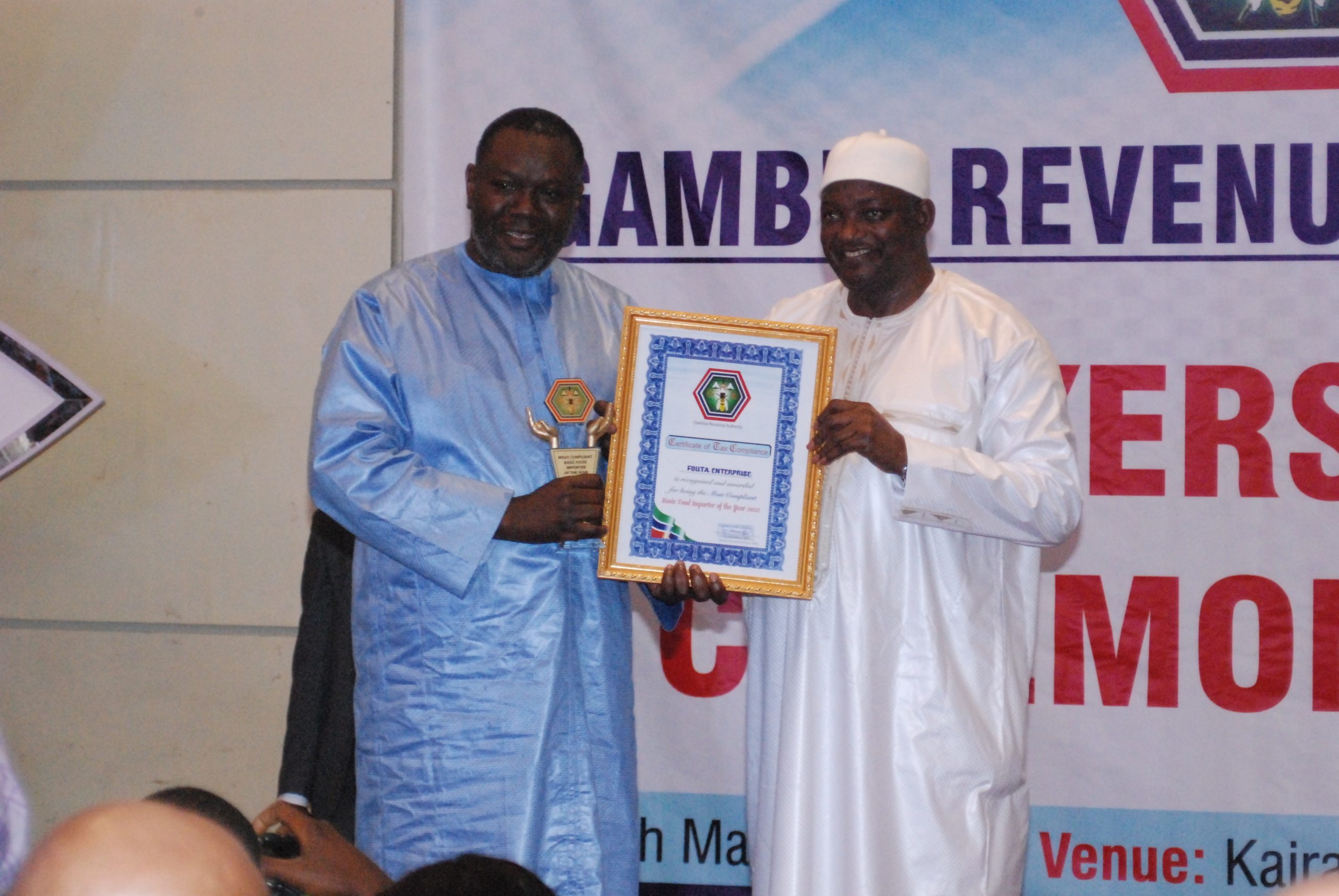 Barrow assures business community of enabling environment at tax award ceremony